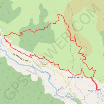 Itinéraire Moligt les bains, distance, dénivelé, altitude, carte, profil, trace GPS