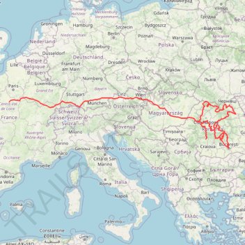 Itinéraire RT6-0 Roumanie, distance, dénivelé, altitude, carte, profil, trace GPS
