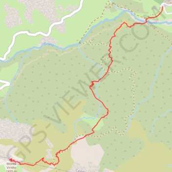 Itinéraire Monte Viridio, distance, dénivelé, altitude, carte, profil, trace GPS
