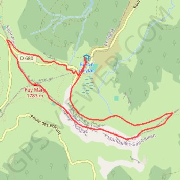 Itinéraire Le Cantal à pied - Le Puy Mary et la Brèche de Rolland, distance, dénivelé, altitude, carte, profil, trace GPS