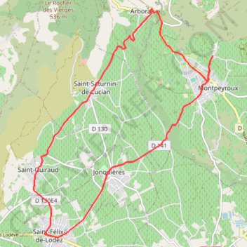 Itinéraire Le Cœur d'Hérault à vélo - Vignobles de la vallée de l'Hérault - Montpeyroux, distance, dénivelé, altitude, carte, profil, trace GPS