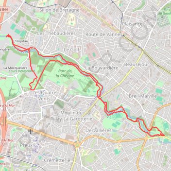 Itinéraire Chezine - Procé, distance, dénivelé, altitude, carte, profil, trace GPS