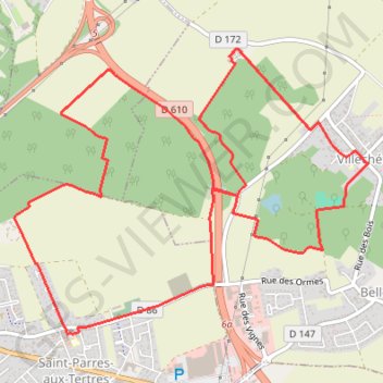 Itinéraire saint parres aux tertres10.5kms, distance, dénivelé, altitude, carte, profil, trace GPS