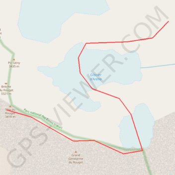 Itinéraire Tête du Rouget, distance, dénivelé, altitude, carte, profil, trace GPS