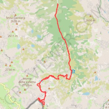 Itinéraire Cima della Lombarda, distance, dénivelé, altitude, carte, profil, trace GPS