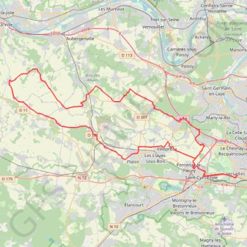 Itinéraire parcours 124 L-13850143, distance, dénivelé, altitude, carte, profil, trace GPS