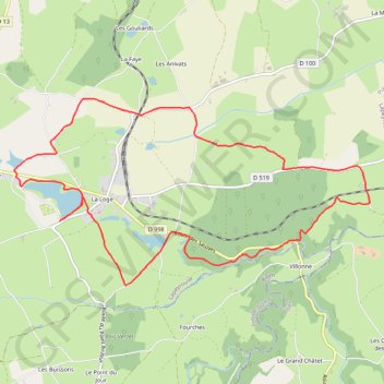 Itinéraire Lapeyrouse 12.2km, distance, dénivelé, altitude, carte, profil, trace GPS