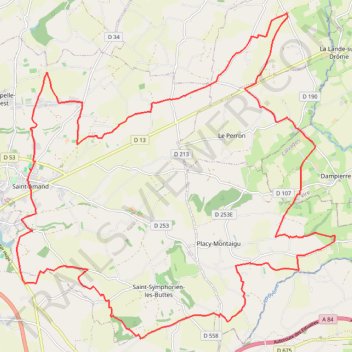 Itinéraire 1 - Parcours 35 kms, distance, dénivelé, altitude, carte, profil, trace GPS