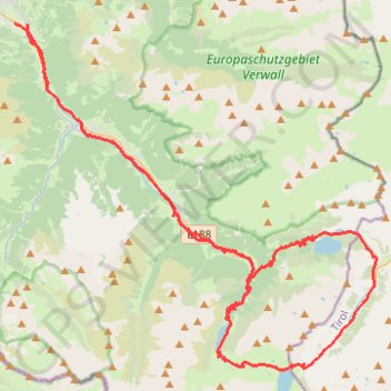 Itinéraire Schruns-Silvretta-Kops-Schruns, distance, dénivelé, altitude, carte, profil, trace GPS