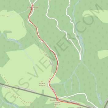 Itinéraire Le Lindux depuis col d'Hauzay, distance, dénivelé, altitude, carte, profil, trace GPS