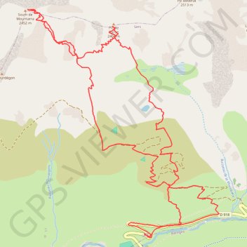Itinéraire Moutarra Barbe, distance, dénivelé, altitude, carte, profil, trace GPS