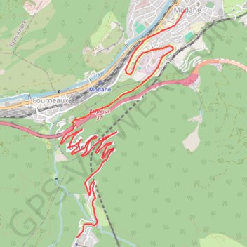 Itinéraire Haute-Maurienne - La montée de Valfréjus Le Charmaix, distance, dénivelé, altitude, carte, profil, trace GPS