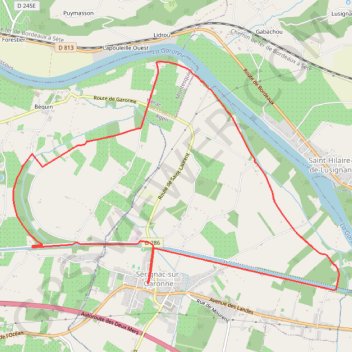 Itinéraire Sérignac-sur-Garonne, promenade entre Canal et Garonne - Pays de l'Agenais, distance, dénivelé, altitude, carte, profil, trace GPS