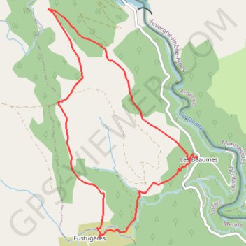 Itinéraire Randonnée à Les Baumes en Lozère, distance, dénivelé, altitude, carte, profil, trace GPS