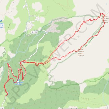 Itinéraire Pointe du Grand Vallon, distance, dénivelé, altitude, carte, profil, trace GPS