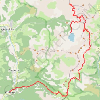 Itinéraire Route from Refuge du Lac d'Allos to Caserne de Gassendi, distance, dénivelé, altitude, carte, profil, trace GPS