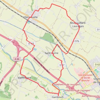 Itinéraire À Gardouch sans les moufles !, distance, dénivelé, altitude, carte, profil, trace GPS