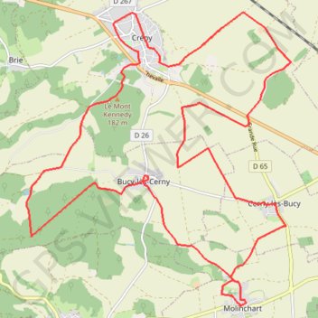 Itinéraire Les Grès, distance, dénivelé, altitude, carte, profil, trace GPS