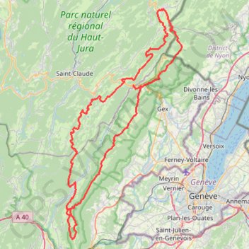 Itinéraire Randonnée itinérante Jura, distance, dénivelé, altitude, carte, profil, trace GPS