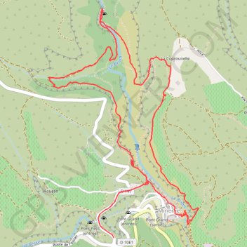 Itinéraire Minerve petite boucle dans la vallée du Brian, distance, dénivelé, altitude, carte, profil, trace GPS