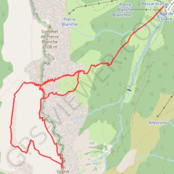 Itinéraire Grand Veymont Agnellerie et SW (Vercors), distance, dénivelé, altitude, carte, profil, trace GPS