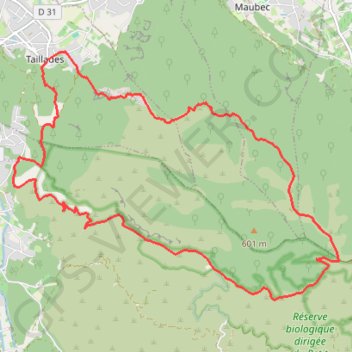 Itinéraire Taillades, distance, dénivelé, altitude, carte, profil, trace GPS