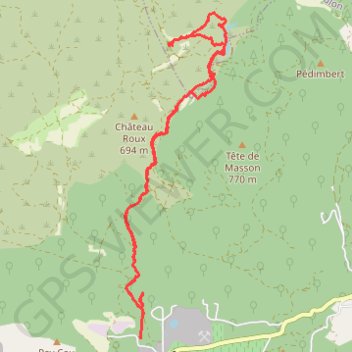 Itinéraire Paneyrolle, distance, dénivelé, altitude, carte, profil, trace GPS