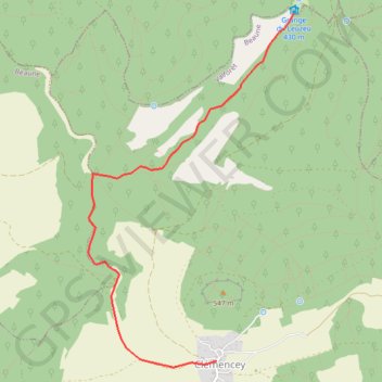 Itinéraire Leuzeu clemencey, distance, dénivelé, altitude, carte, profil, trace GPS