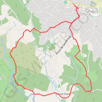 Itinéraire Flayosc - Sauveclare - Martelle, distance, dénivelé, altitude, carte, profil, trace GPS