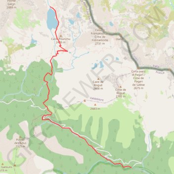 Itinéraire Lac Nègre, distance, dénivelé, altitude, carte, profil, trace GPS
