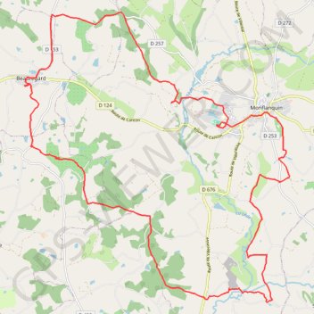 Itinéraire Beauregard monflanquin corconat, distance, dénivelé, altitude, carte, profil, trace GPS