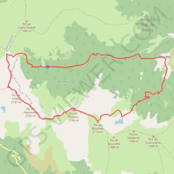 Itinéraire Circuit gourbit pic des trois seigneurs, distance, dénivelé, altitude, carte, profil, trace GPS