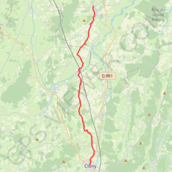 Itinéraire Saint-Gengoux-le-national - Cluny, distance, dénivelé, altitude, carte, profil, trace GPS