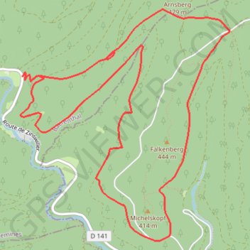 Itinéraire Les couleurs de l'automne autour du château du Grand Arnsbourg - Baerenthal, distance, dénivelé, altitude, carte, profil, trace GPS