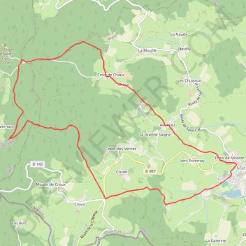 Itinéraire Croix la Bise - Matour, distance, dénivelé, altitude, carte, profil, trace GPS