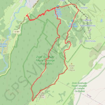 Itinéraire Jura - Crêt de la Neige en boucle depuis Lélex, distance, dénivelé, altitude, carte, profil, trace GPS