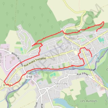 Itinéraire Rando du tour d'Ezy, distance, dénivelé, altitude, carte, profil, trace GPS