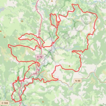 Itinéraire LOZERE, distance, dénivelé, altitude, carte, profil, trace GPS