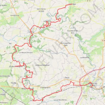 Itinéraire Sur la trace des fondeurs de cloches - De Villedieu-les-Poêles à hambye, distance, dénivelé, altitude, carte, profil, trace GPS