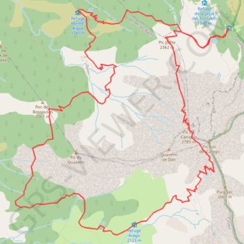 Itinéraire Canigou, distance, dénivelé, altitude, carte, profil, trace GPS
