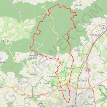 Itinéraire Croix de Médavy, Signal d'Écouves et Croix Madame, distance, dénivelé, altitude, carte, profil, trace GPS