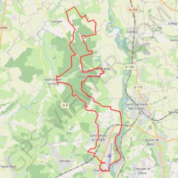 Itinéraire La Marche des Feuilles Mortes, distance, dénivelé, altitude, carte, profil, trace GPS