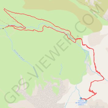 Itinéraire Cabane de Maucapera, distance, dénivelé, altitude, carte, profil, trace GPS