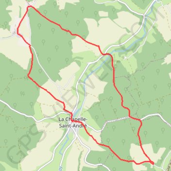 Itinéraire Circuit des Lavoirs - La Chapelle-Saint-André, distance, dénivelé, altitude, carte, profil, trace GPS