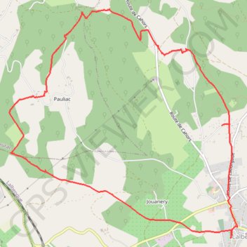 Itinéraire Boucle de Lalbenque, distance, dénivelé, altitude, carte, profil, trace GPS