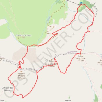 Itinéraire Pointe de la Chavache, distance, dénivelé, altitude, carte, profil, trace GPS