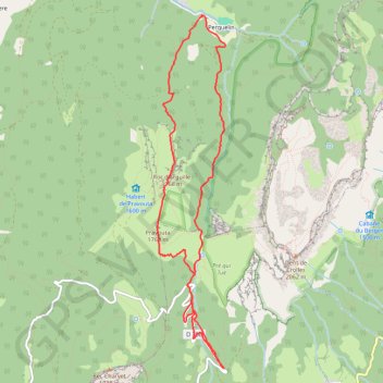 Itinéraire Combe du Giclard (Chartreuse), distance, dénivelé, altitude, carte, profil, trace GPS