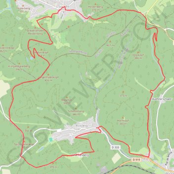 Itinéraire Entre Soucht et Rosteig, distance, dénivelé, altitude, carte, profil, trace GPS