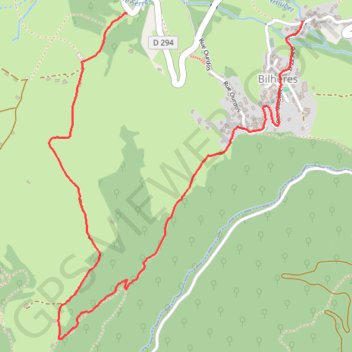 Itinéraire 2021-06-12-01_Arriu-Mage-Bielle, distance, dénivelé, altitude, carte, profil, trace GPS