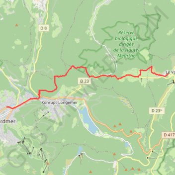 Itinéraire Le Valtin - Gérardmer - Tour des Lacs des Vosges, distance, dénivelé, altitude, carte, profil, trace GPS